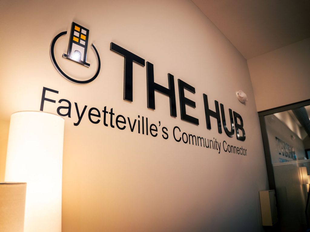 The Hub - Wall Sign at the Coworking Space