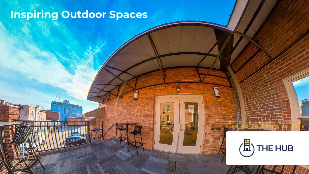 Outdoor space at The Hub