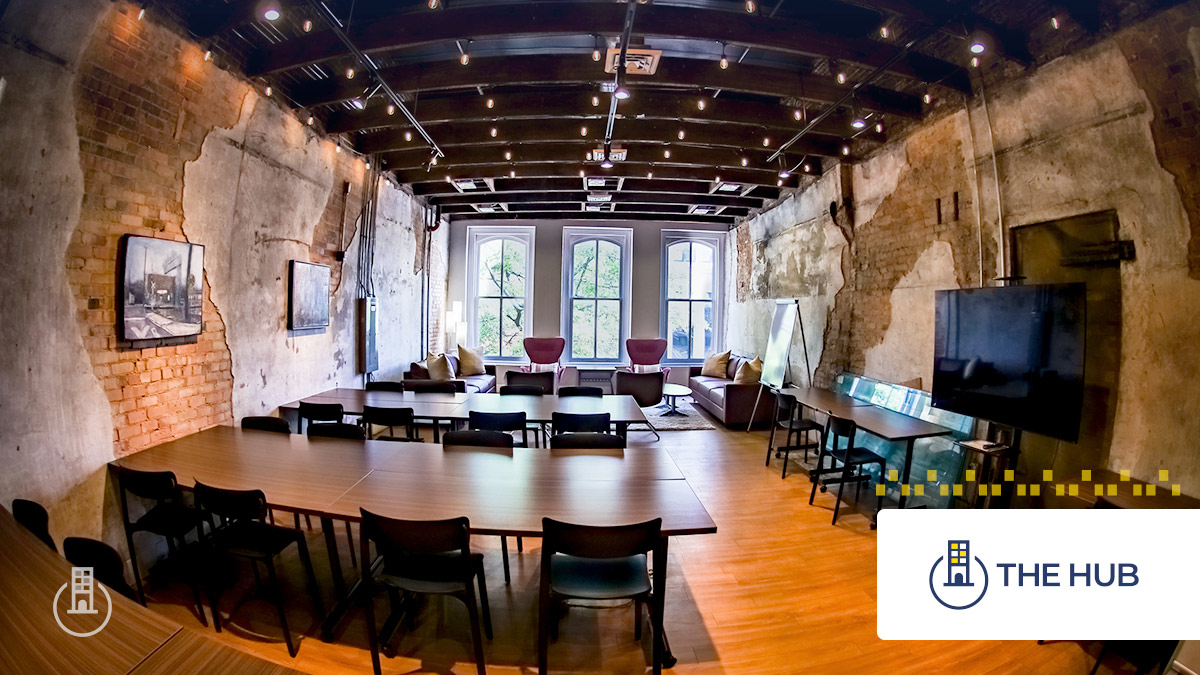 Large event space at The Hub